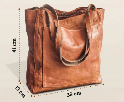 Charlotte | Sac Cabas Cuir Vintage Authentique