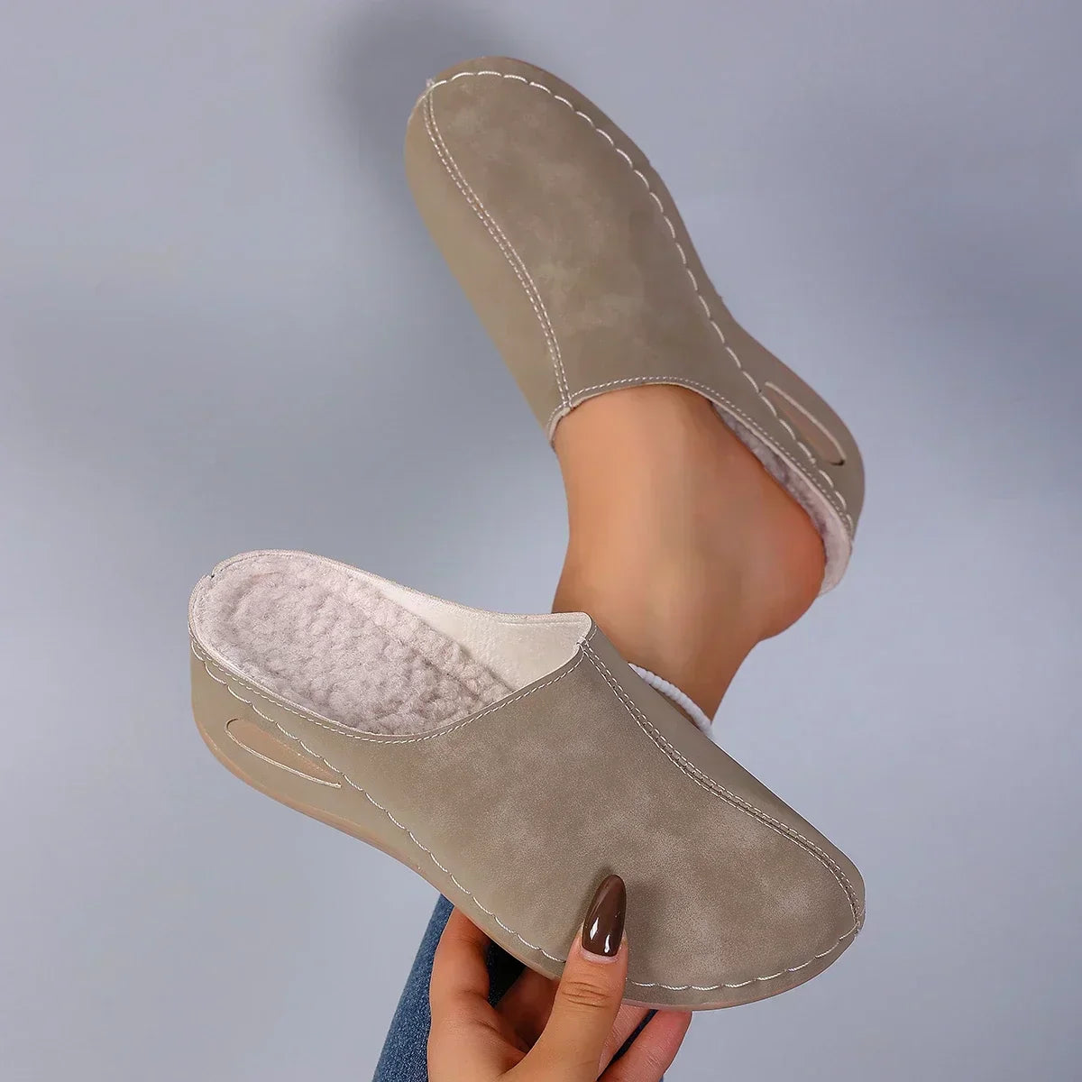 Élise | Mules Orthopédiques Fourrées