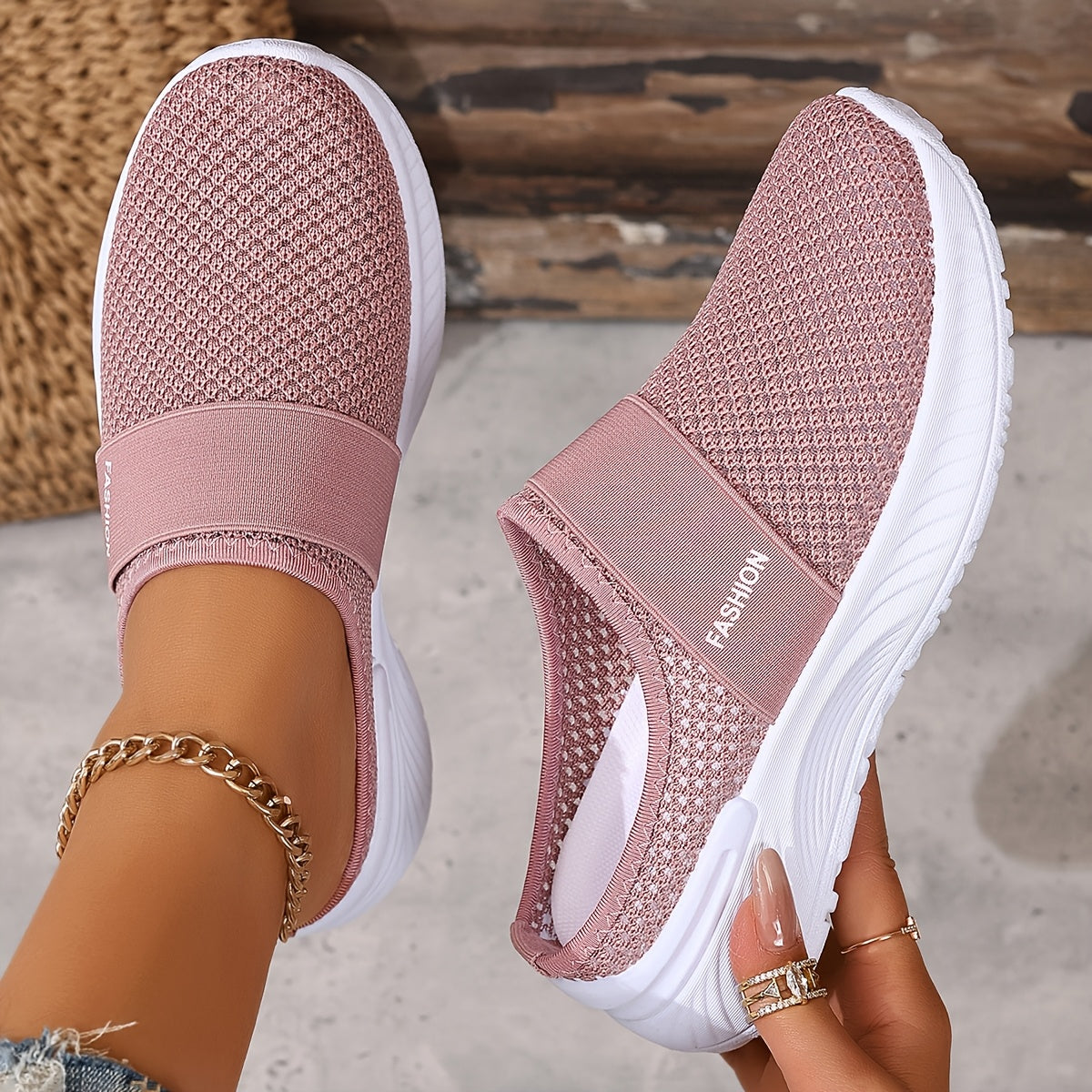 Nicole | Baskets Mules Mesh Respirant