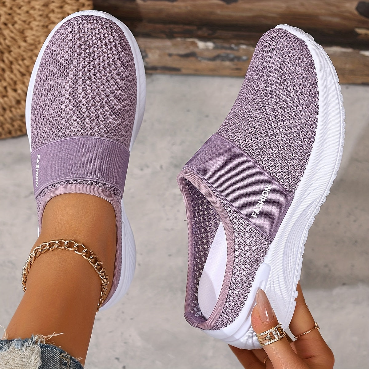 Nicole | Baskets Mules Mesh Respirant