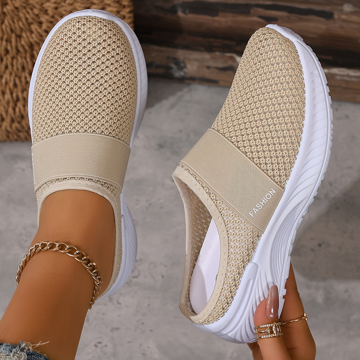 Nicole | Baskets Mules Mesh Respirant