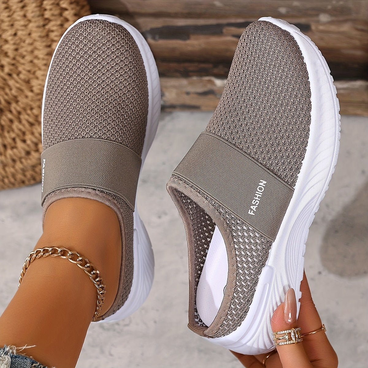 Nicole | Baskets Mules Mesh Respirant