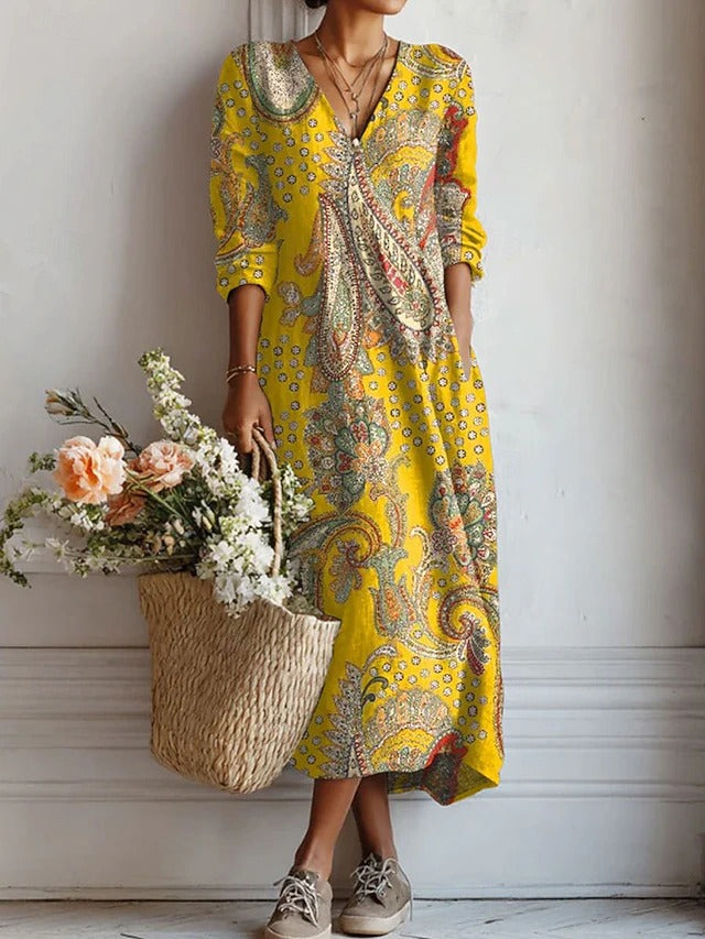 Azélie | Robe Imprimée Soleil