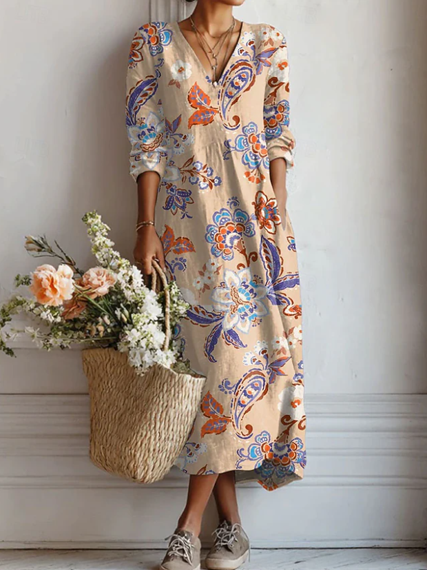 Violette | Robe Imprimée Cachemire