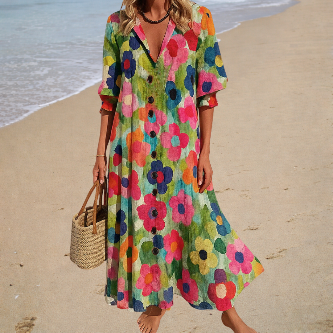 Hortense | Robe Maxi Imprimée Fleurie