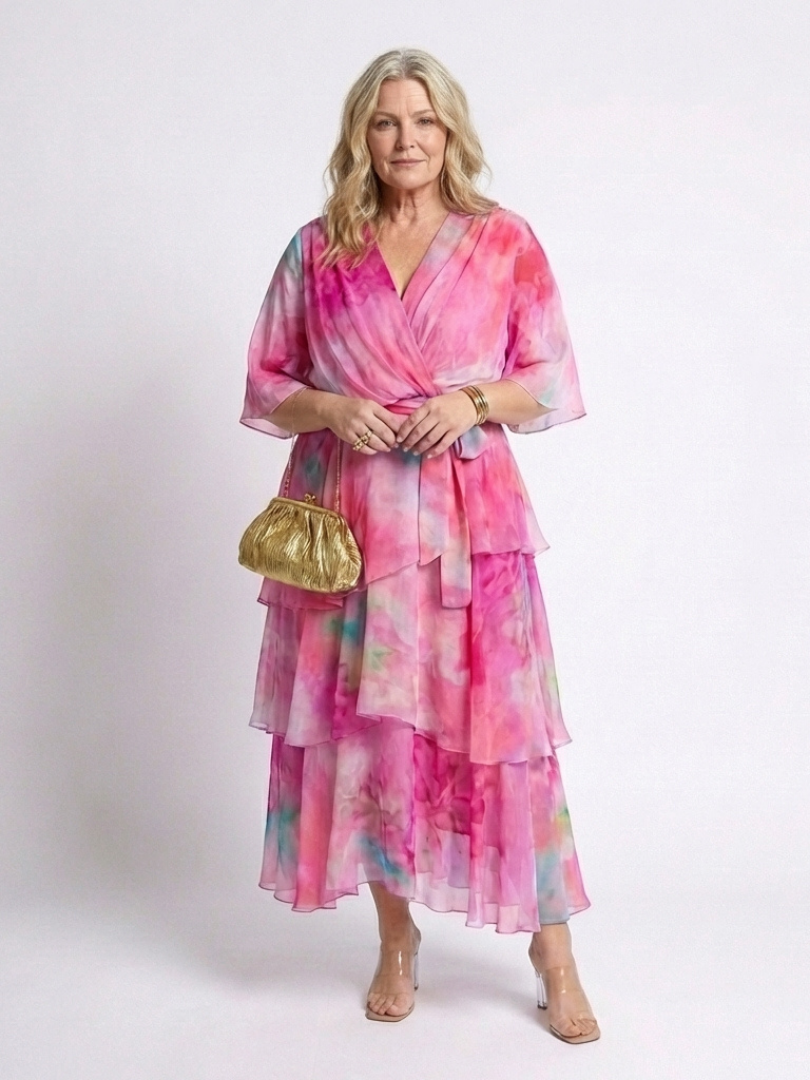 Azura | Robe Maxi Fluide Aquarelle Élégance