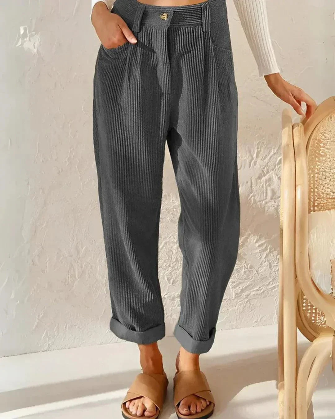Colette | Pantalon Texturé Vintage