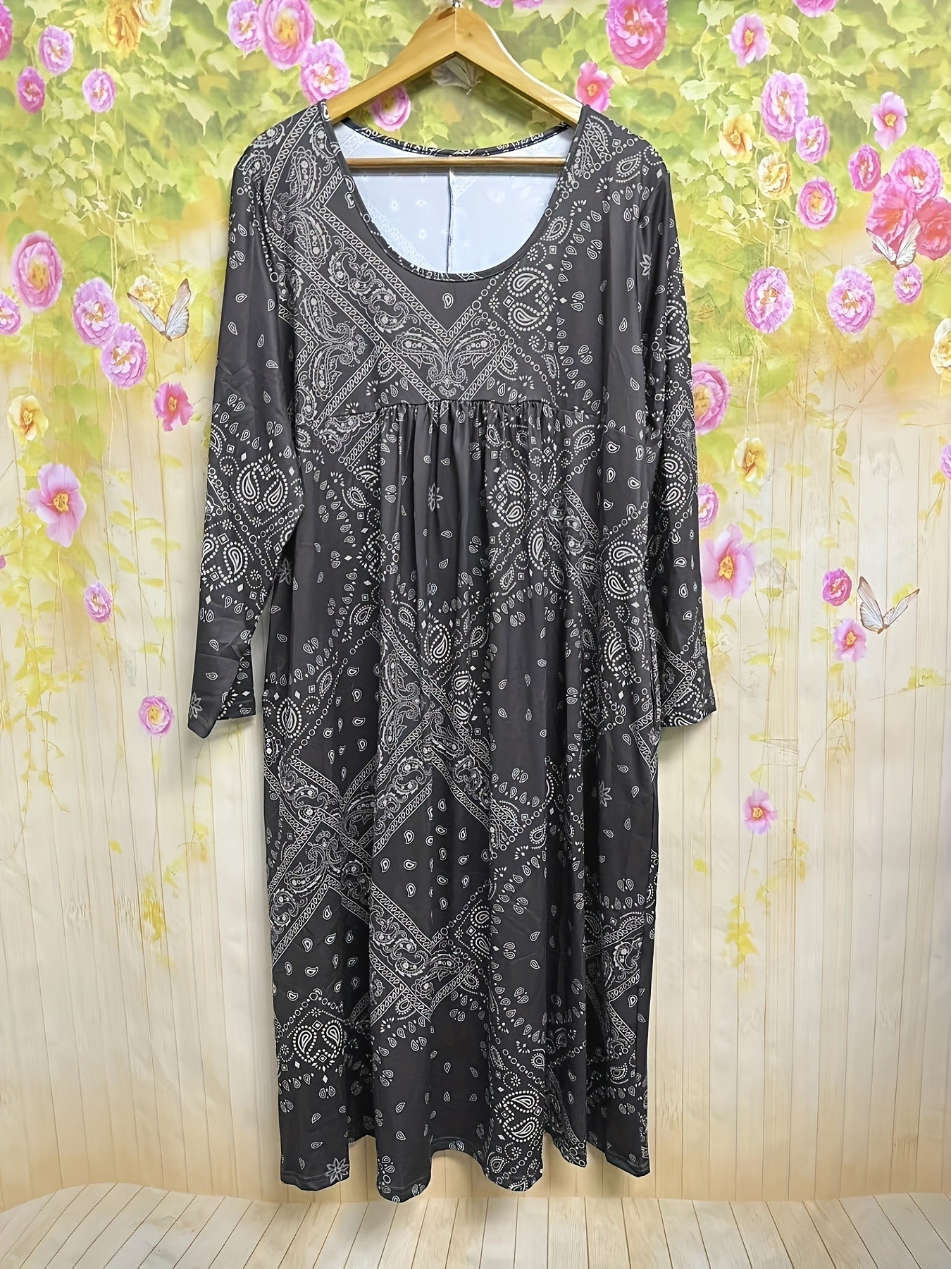 ELOWEN | ROBE MIDI À MANCHES LONGUES CASUAL