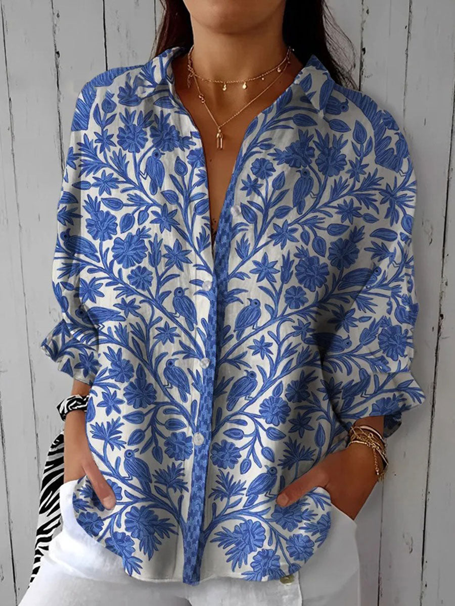 Éléonore | Blouse Florale Raffinée