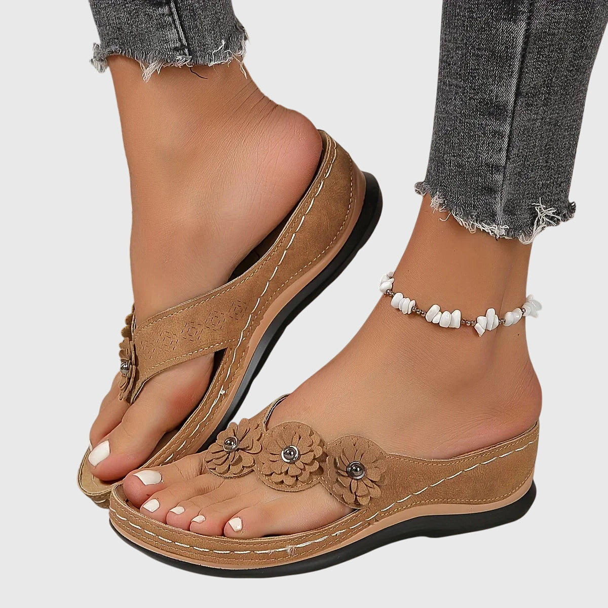 Asha | Sandales Orthopédiques Florales