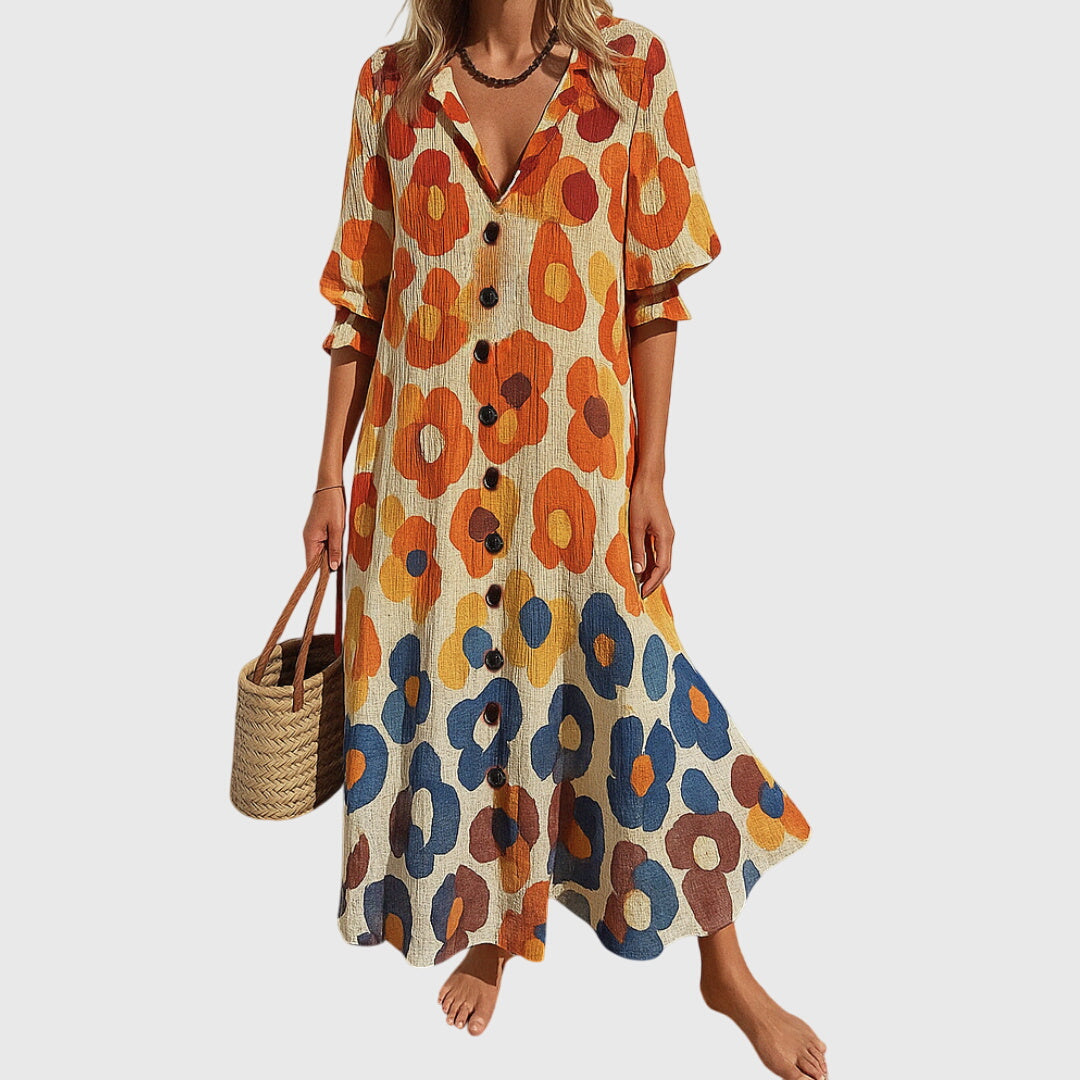 Hortense | Robe Maxi Imprimée Fleurie