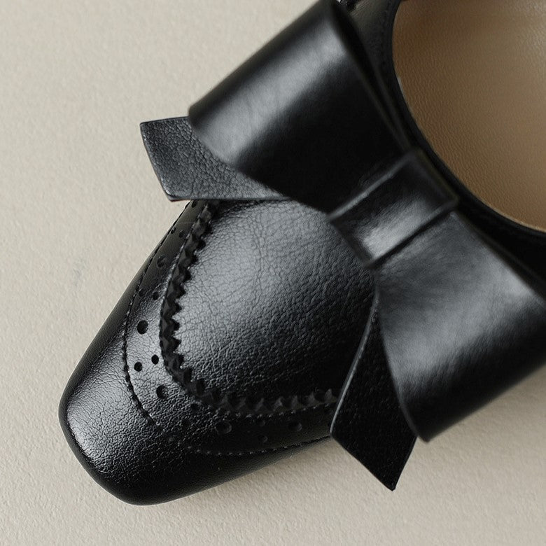 Claire | Escarpins à Ruban et Perforations