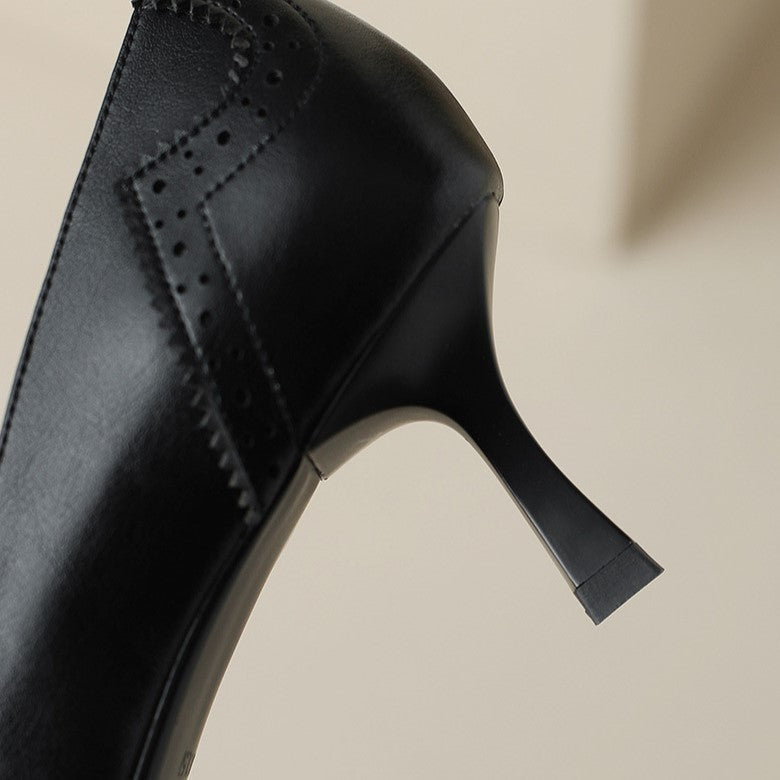 Claire | Escarpins à Ruban et Perforations