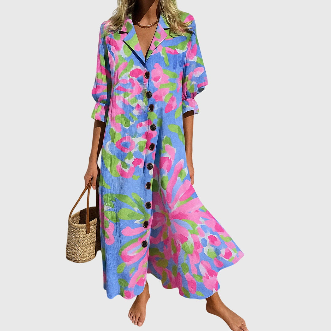 Hortense | Robe Maxi Imprimée Fleurie