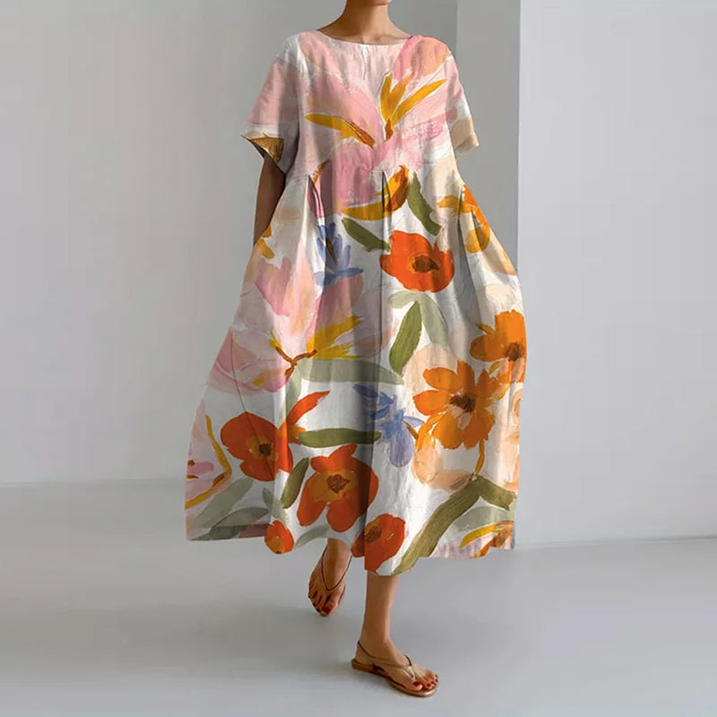 Auréa | Robe Longue Fleurie Artistique