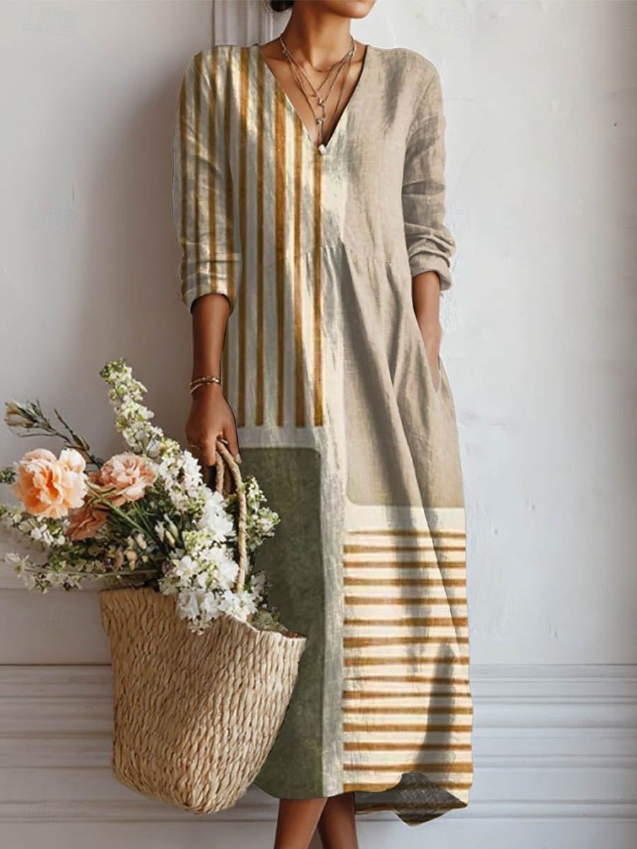 Émeline | Robe Imprimée Naturelle