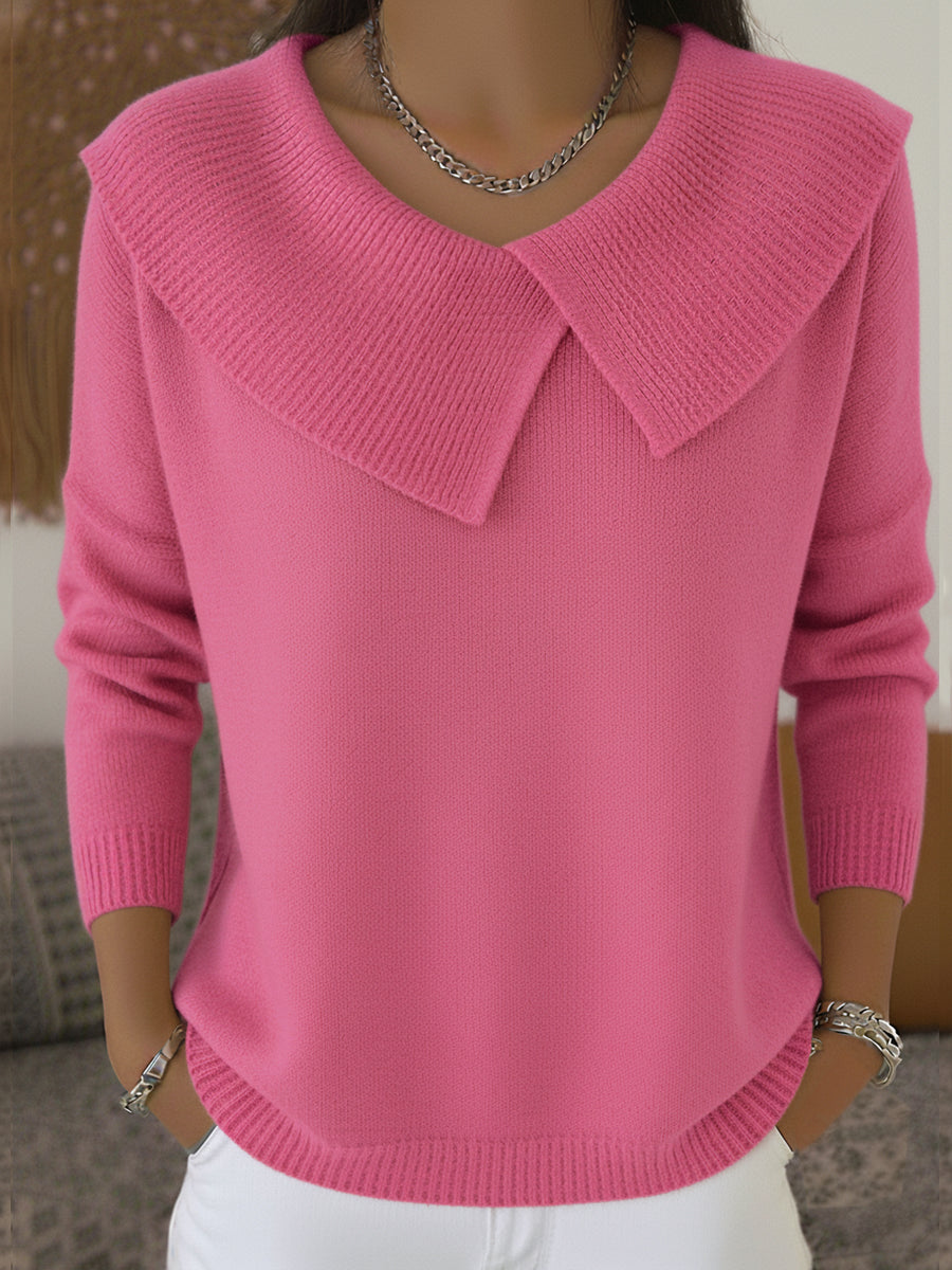 Aerie | Pull Col Large Élégant