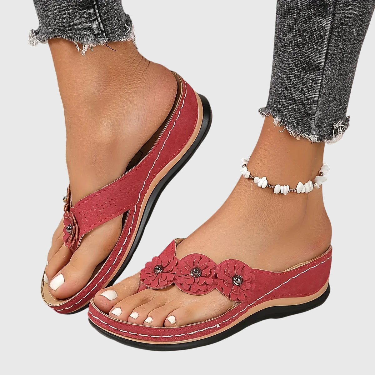 Asha | Sandales Orthopédiques Florales