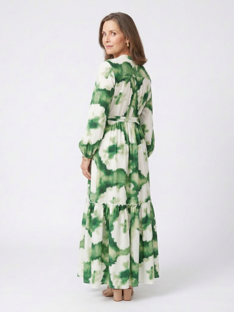 Sabine | Robe Maxi à Manches Longues