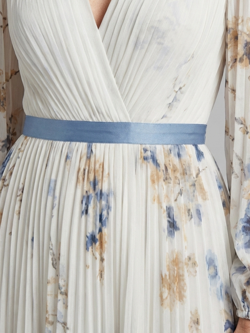 Lavinia | Robe Maxi Fleurie à Manches Longues