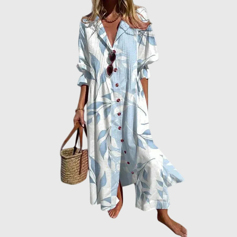 Zariah | Robe Maxi Imprimée Aquarelle