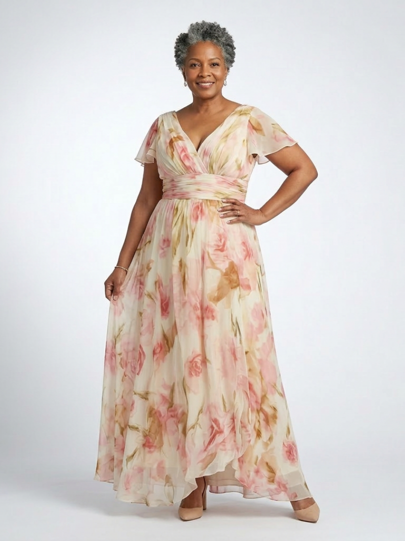 Elara | Robe Maxi Fleurie