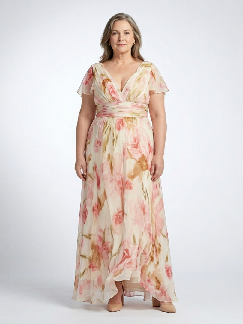 Elara | Robe Maxi Fleurie