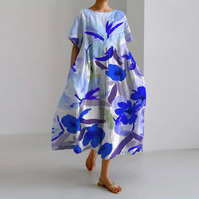 Auréa | Robe Longue Fleurie Artistique