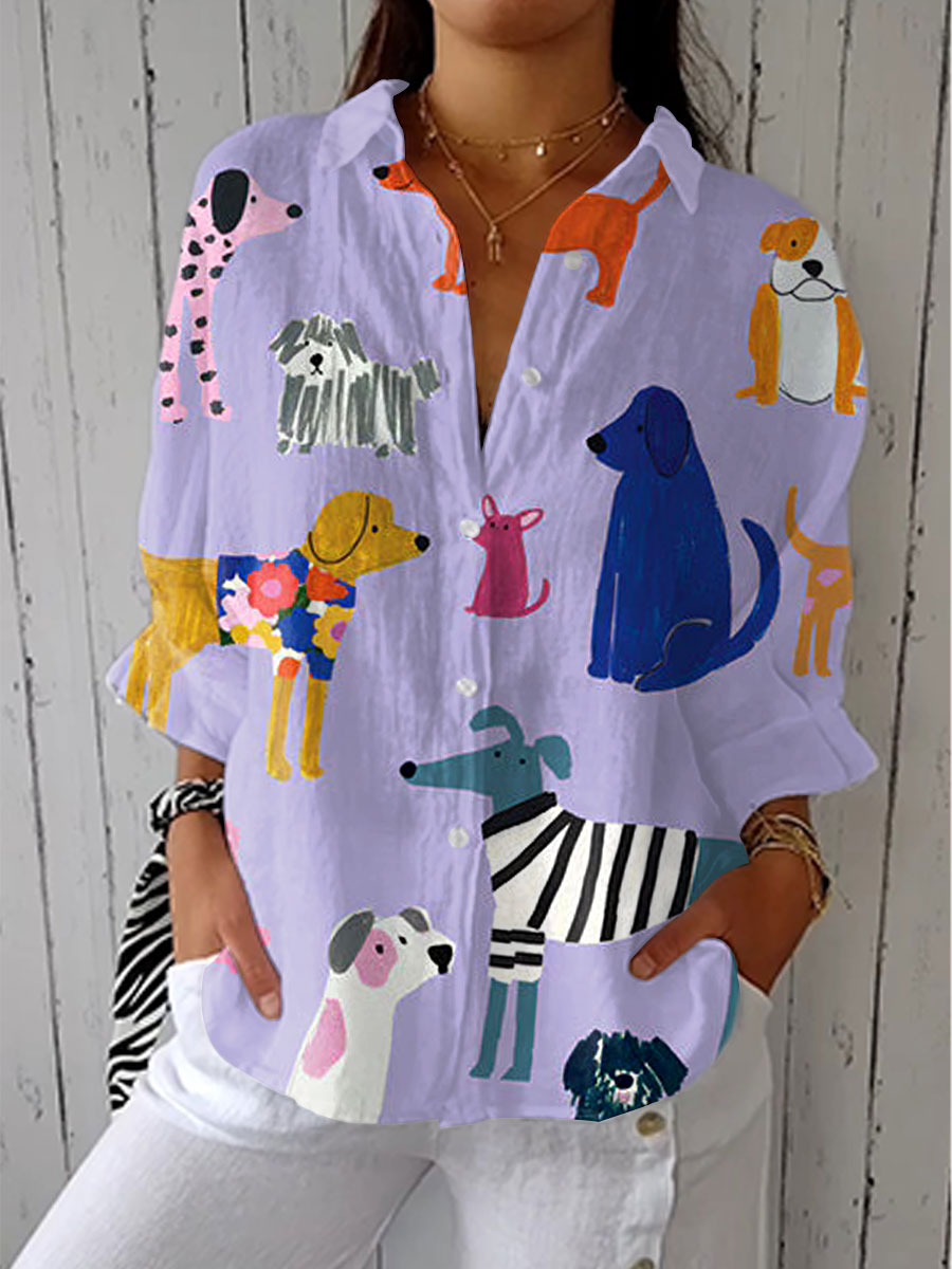 Florence | Blouse Motifs Canins Fantaisie