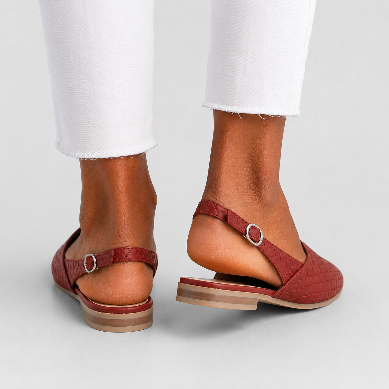 Simone | Mocassins Tressés à Bride Arrière