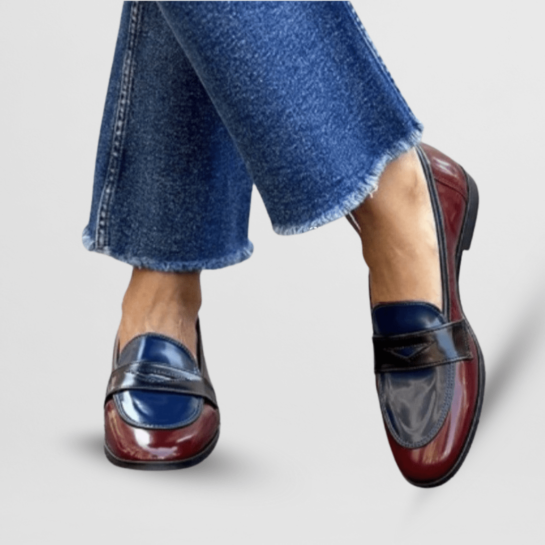 Élina | Mocassins Vernis Bicolores