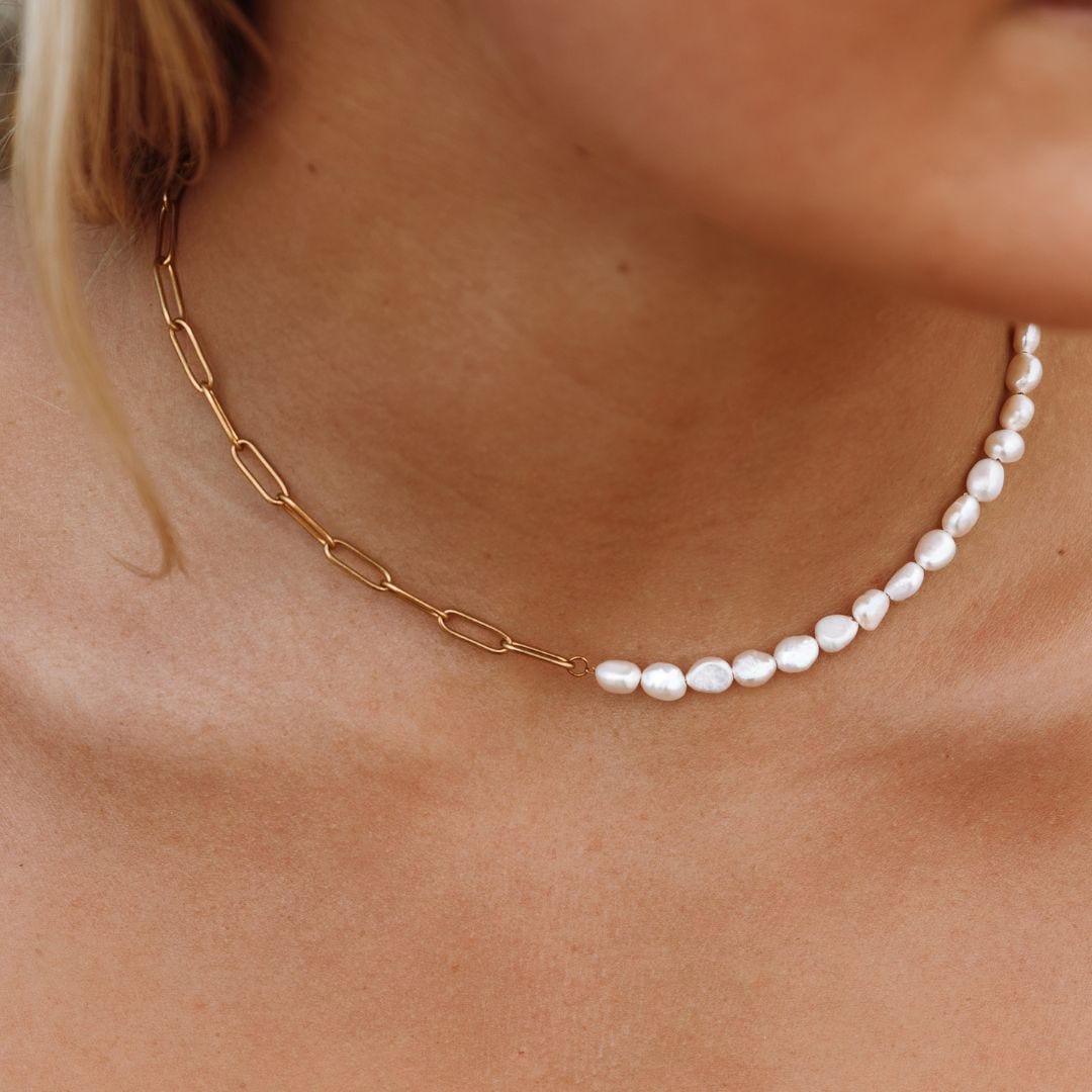 Coline | Collier en Or et Perles