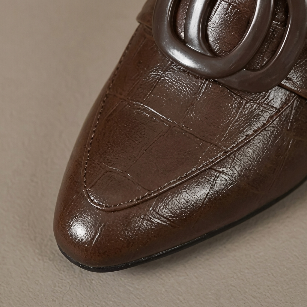 Élise | Mocassins à Talon et Ornement