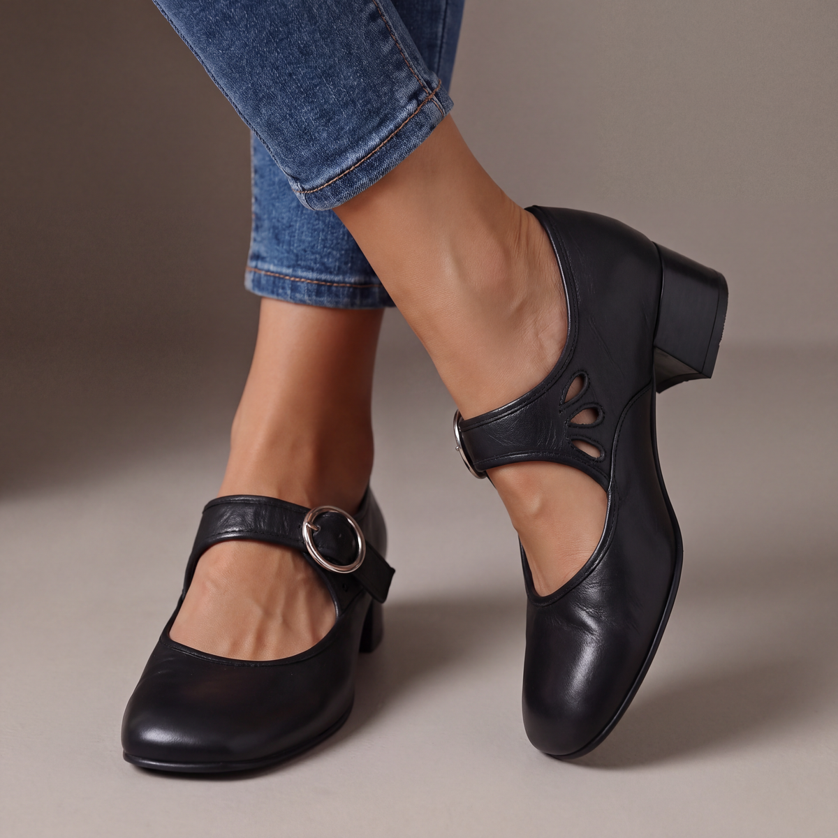 Nathalie | Babies en Cuir Souple