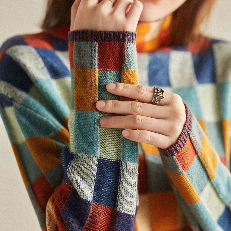 Mathilde | Pull Carreaux Tendance