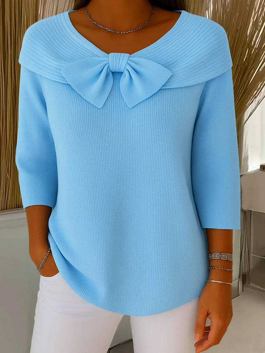 Apolline | Pull Nœud Élégant