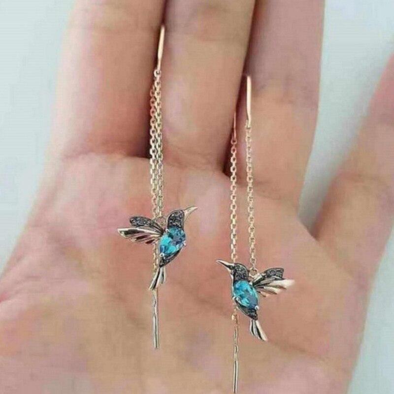 Sidonie | Boucles d'Oreilles Colibri Pourpre