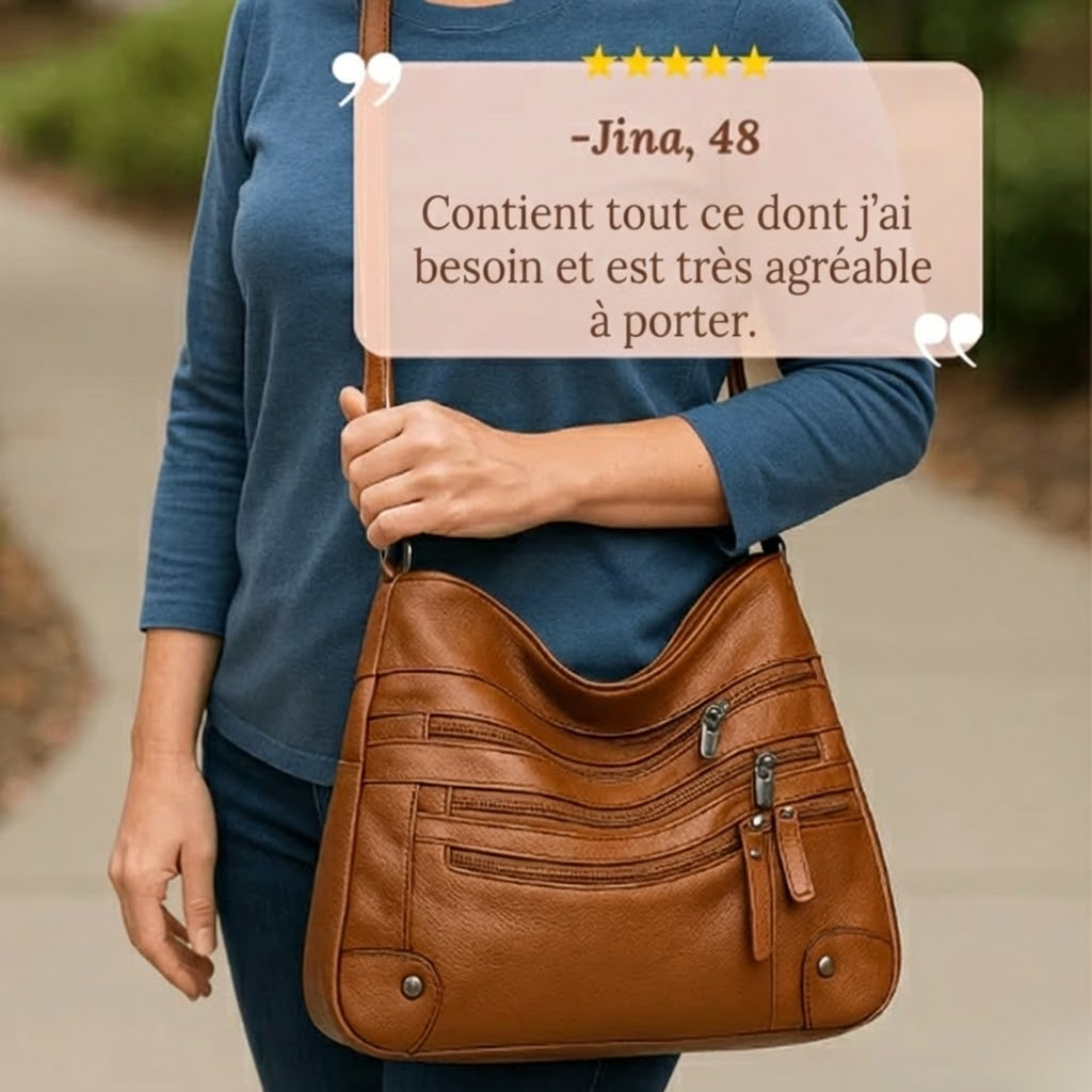Lison | Sac Bandoulière Multi-Zips Urbain