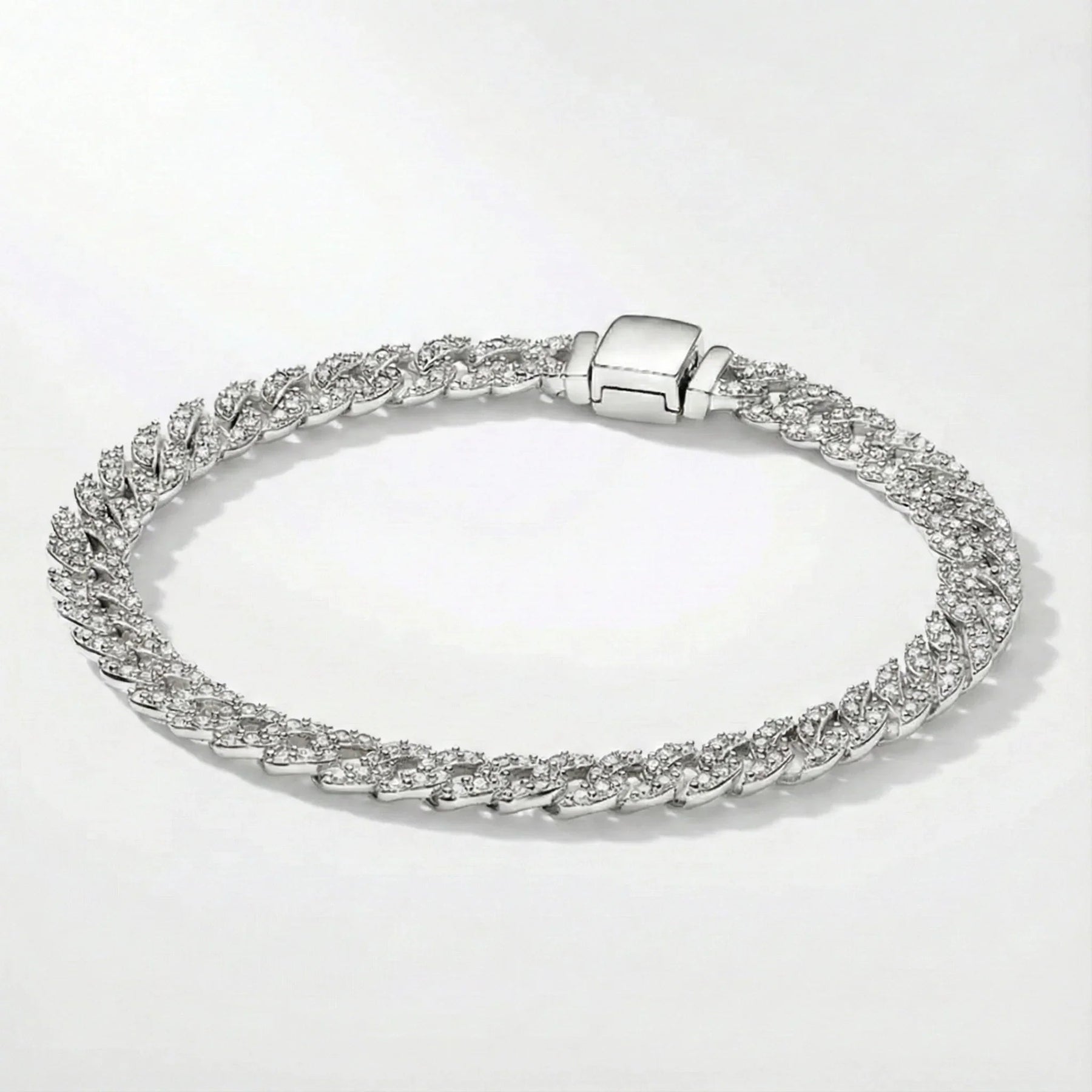 Adele | Bracelet cubain en moissanite