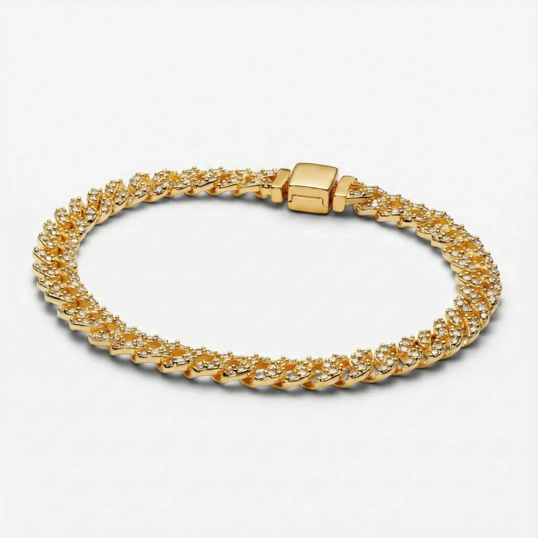 Adele | Bracelet cubain en moissanite