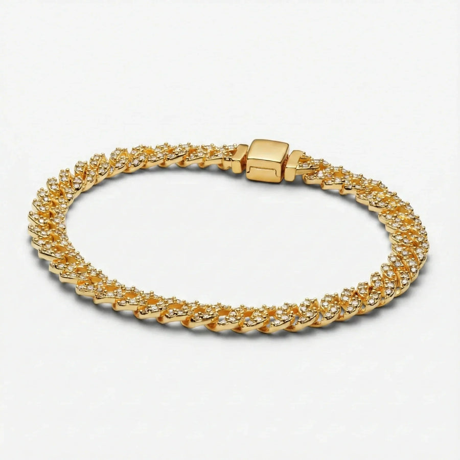 Adele | Bracelet cubain en moissanite