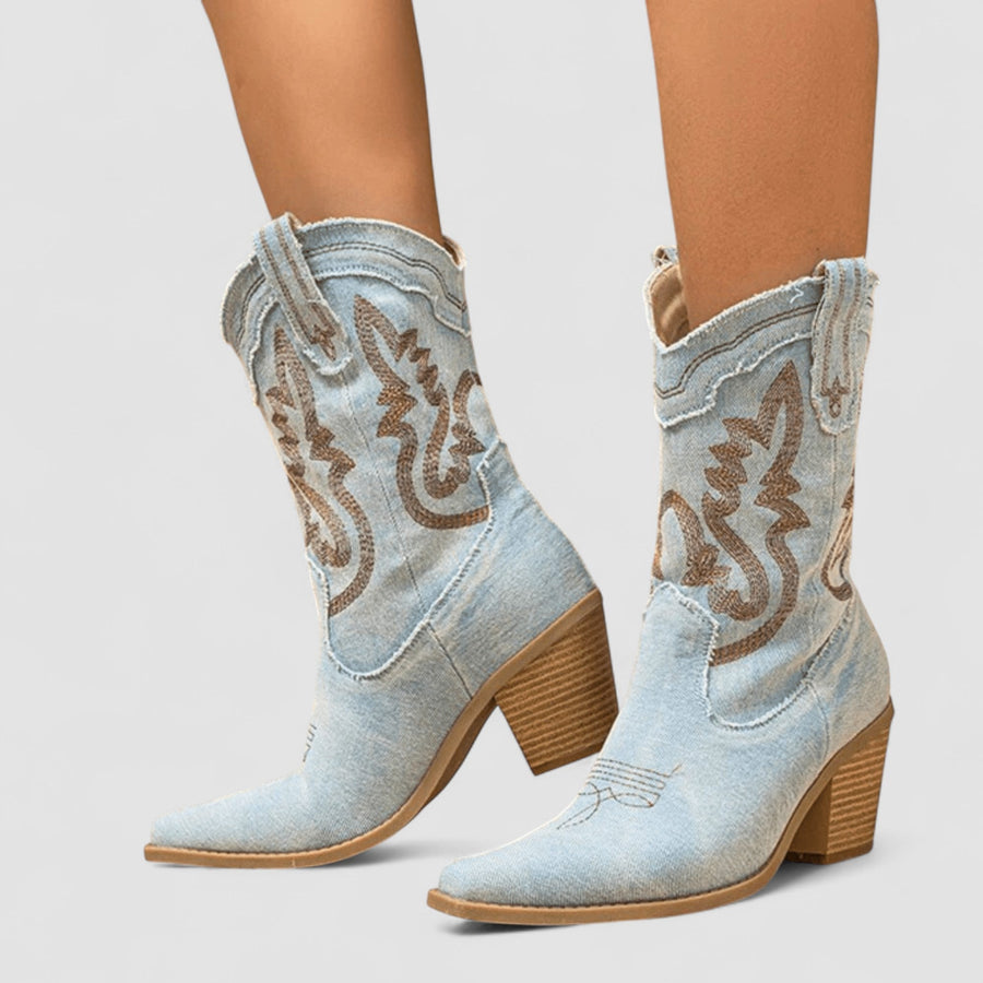 Selena | Bottines en Denim Orthopédique