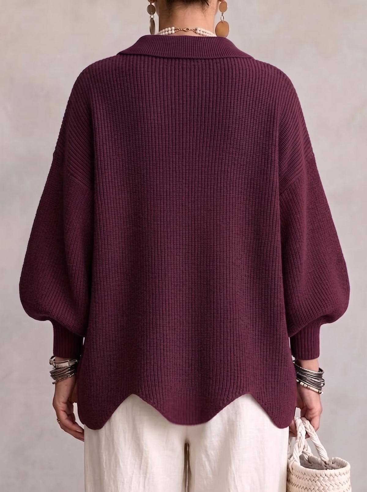 Manon | Gilet Oversize Boutons Dorés