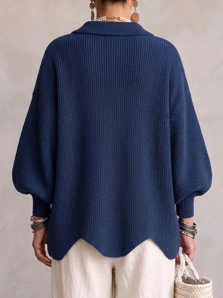 Manon | Gilet Oversize Boutons Dorés