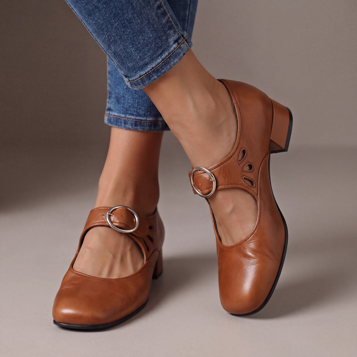 Nathalie | Babies en Cuir Souple