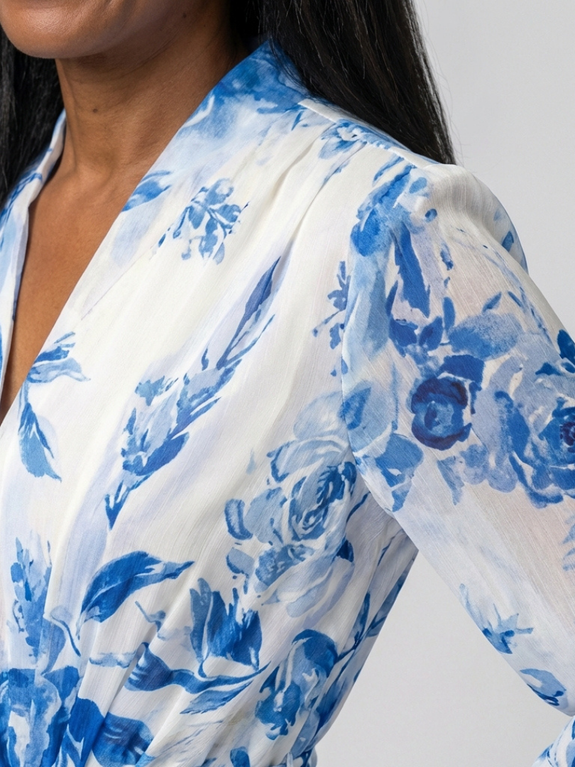Lillian | Robe Maxi Enveloppe Florale