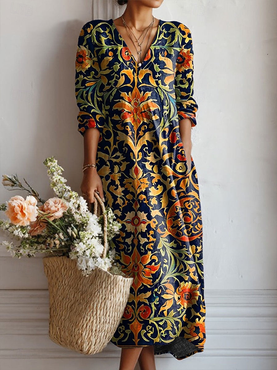 Calixte | Robe Imprimée Baroque