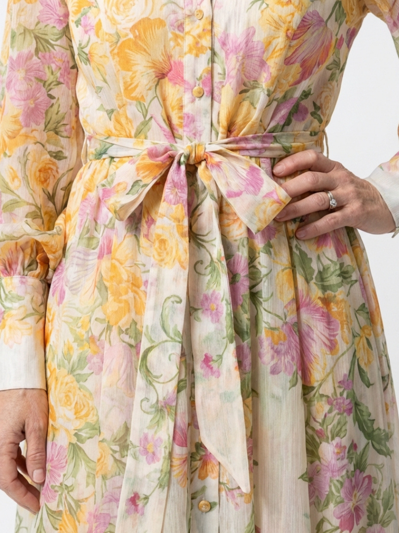 Cressida | Robe Maxi Longues Florale Transparent
