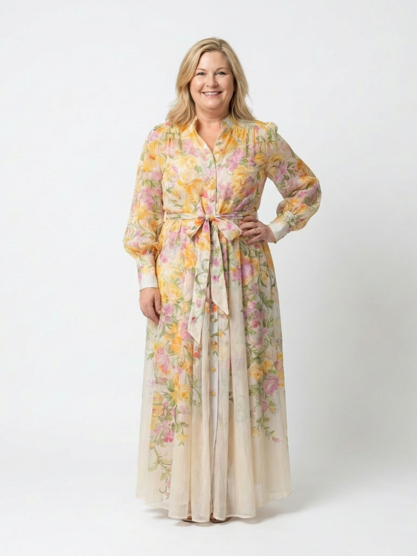 Cressida | Robe Maxi Longues Florale Transparent