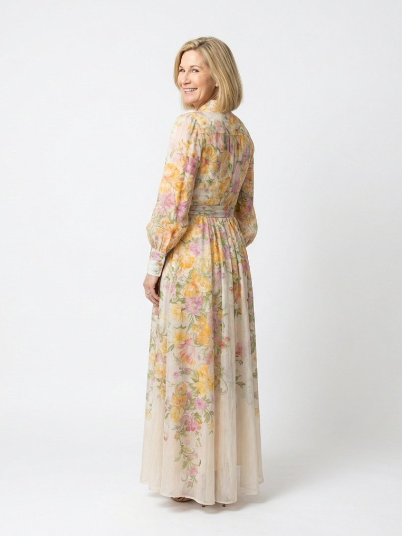 Cressida | Robe Maxi Longues Florale Transparent